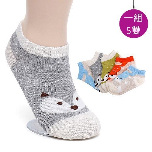 韓國製可愛狐狸童襪(5雙/組)
