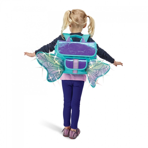美國Bixbee飛飛童趣LED系列-冰雪蝴蝶仙子背包【小童】