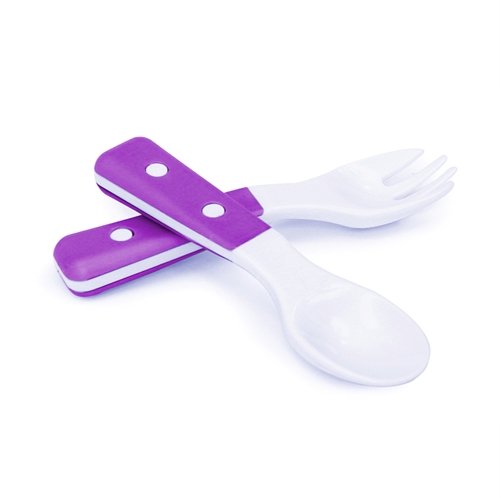 美國【MyNatural】餐具系列 - Fork+Spoon Purple薰衣草紫匙叉組