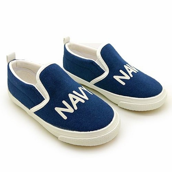 韓國製 Kz shoes 兒童帆布鞋-海軍藍