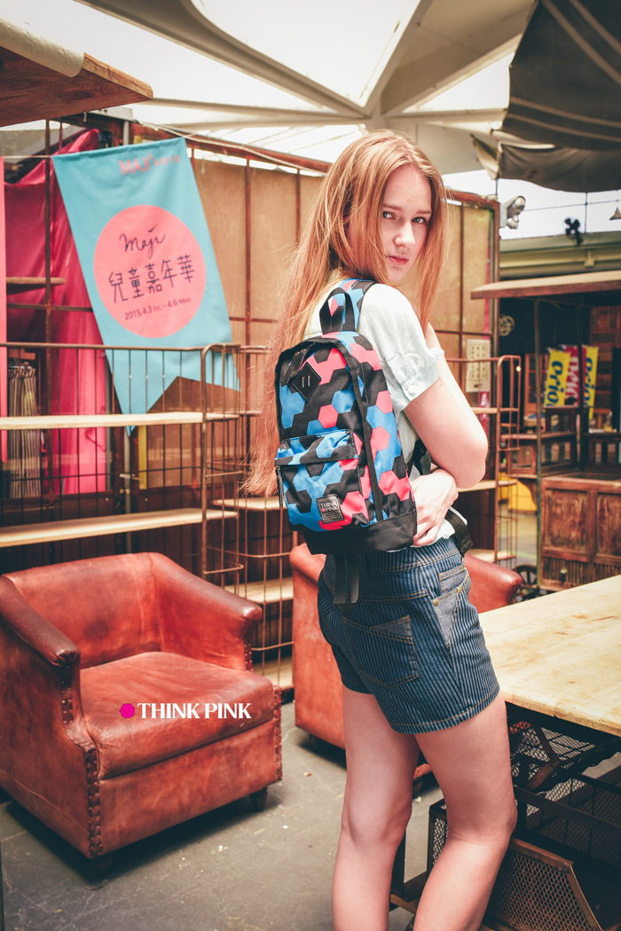 【THINK PINK】幻彩系列第二代加強版單/雙肩兩用包-幾何青