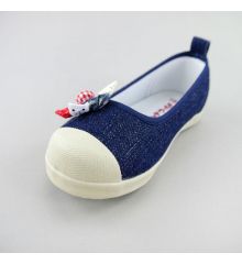 台灣製兒童帆布娃娃鞋-藍