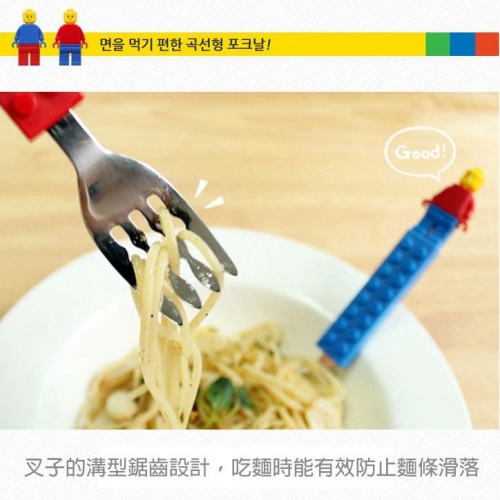 韓國製OXFORD積木造型兒童學習餐具4件組
