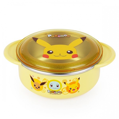 韓國製 pokemon寶可夢 不鏽鋼碗(350ml)-附蓋