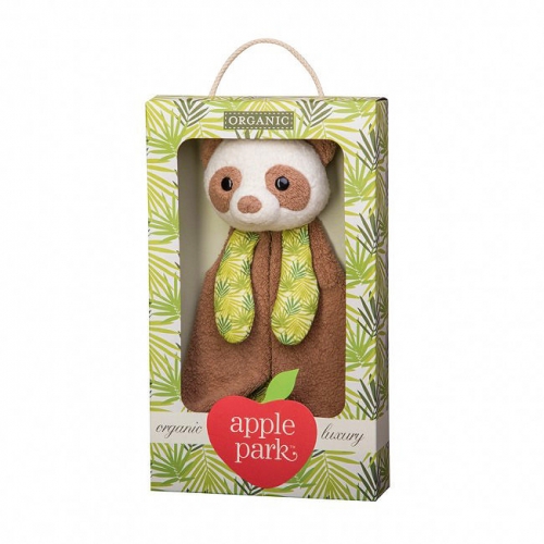 美國Apple Park 野餐好朋友系列-安撫巾禮盒(綠葉貓熊)