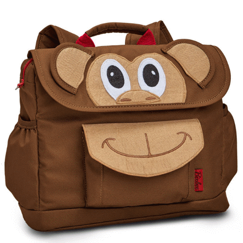 美國Bixbee3D動物童趣系列-聰明棕猴背包【小童】