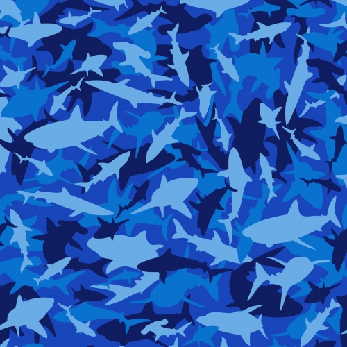 美國Bixbee迷彩系列-藍海群鯊輕量舒壓背/書包【大童】