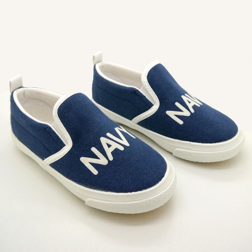 韓國製 Kz shoes 兒童帆布鞋-海軍藍