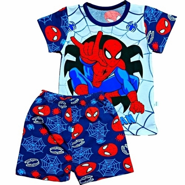 可愛小童棉質套裝(上衣+褲子)蜘蛛人