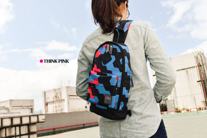 【THINK PINK】幻彩系列第二代加強版單/雙肩兩用包-幾何青