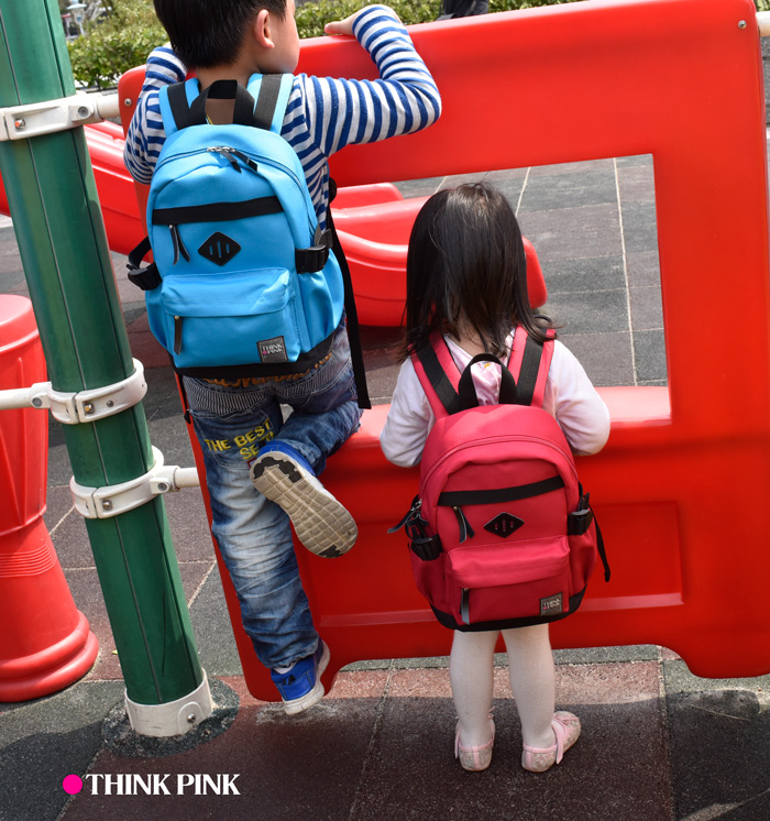 【THINK PINK】幻彩系列第二代加強版童包/迷你後背包-純色桃