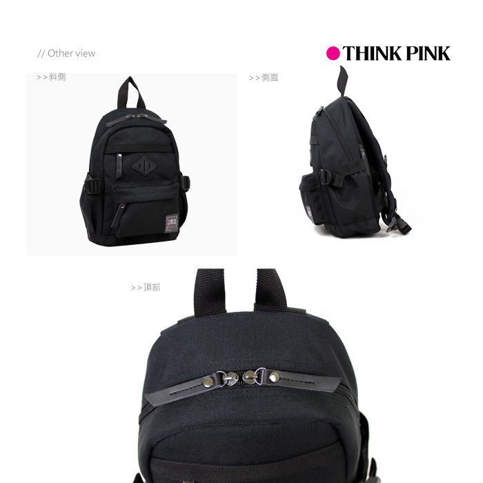 【THINK PINK】幻彩系列第二代加強版童包/迷你後背包-純色黑