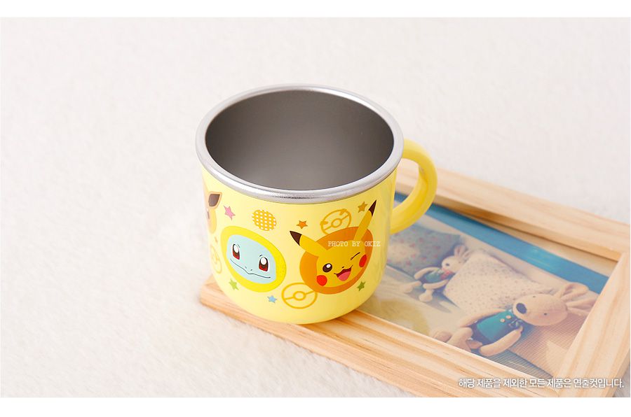 韓國製pokemon寶可夢不鏽鋼水杯(210ml)-黃
