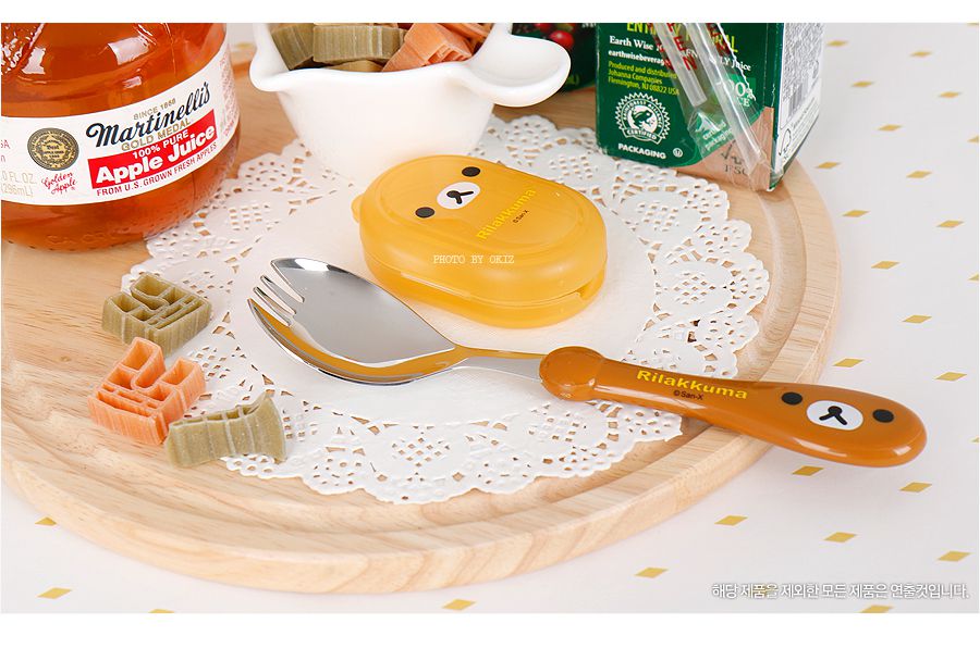 韓國製Rilakkuma拉拉熊 不鏽鋼湯匙(含盒子)